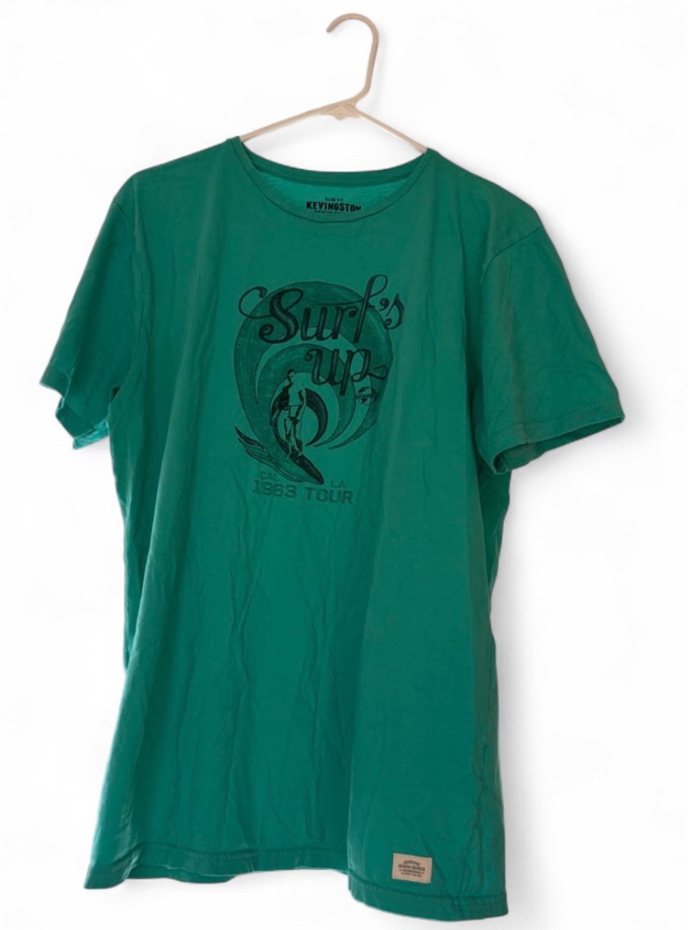 Green 'Surf's Up' men’s Graphic Tshirt